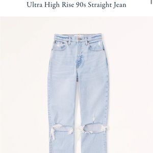 NWT Abercrombie 90s straight ultra high rise jeans